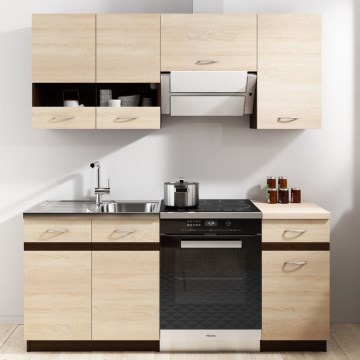 Kuhinjska linija VALERIA 180 cm smeđa/hrast sonoma