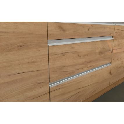 Kuhinjski blok MARINA 180 cm hrast craft/sjajna bijela