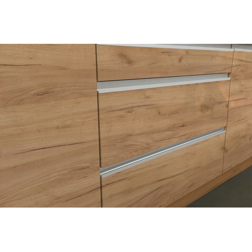 Kuhinjski blok MARINA 180 cm hrast craft/sjajna bijela