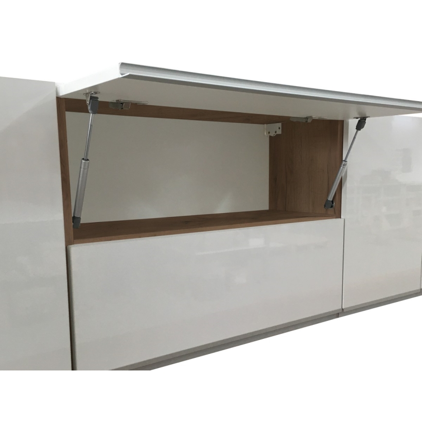 Kuhinjski blok MARINA 240 cm hrast craft/sjajna bijela