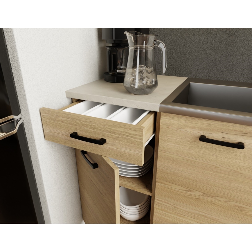 Kuhinjski blok PATRICIA 180 cm, hrast