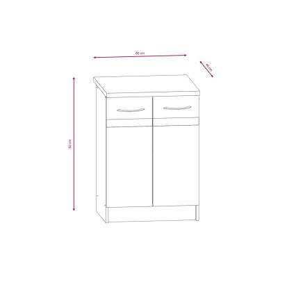 Kuhinjski blok VALERIA 240 cm hrast sonoma/smeđa