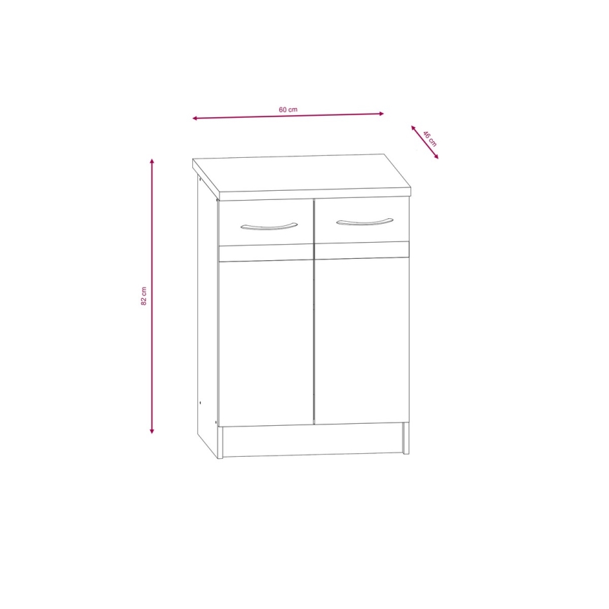Kuhinjski blok VALERIA 240 cm hrast sonoma/smeđa