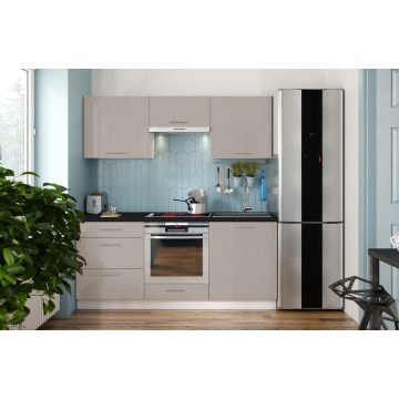 Kuhinjski element CELESTE 180 cm, visokosjajni taupe
