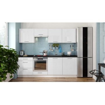 Kuhinjski element CELESTE 240 cm sjajna bijela