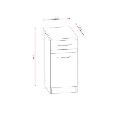 Kuhinjski element VALERIA 240 cm, hrast sonoma/smeđa