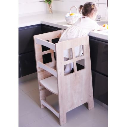 Kula za učenje KULE 90x50 cm smeđa/bijela