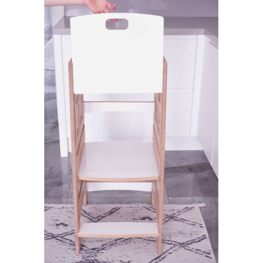 Kula za učenje KULE 90x50 cm smeđa/bijela