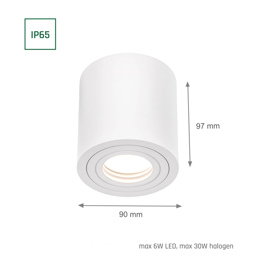 Kupaonska ugradbena svjetiljka CHLOE 1xGU10/30W/230V IP65 okrugla bijela