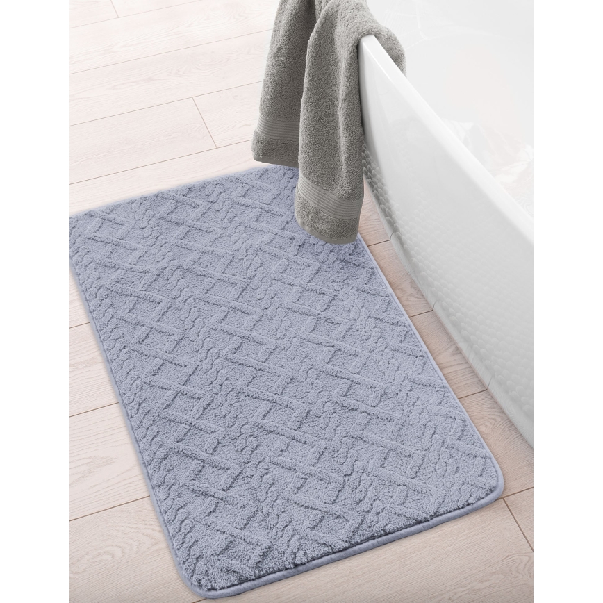 Kupaonska prostirka NEW STYLE 3D 60x90 cm svijetlosiva