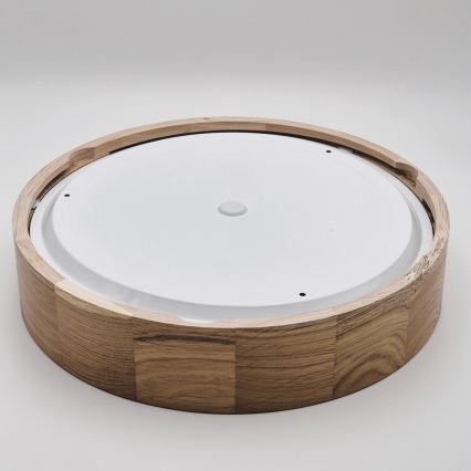 Kupaonska stropna svjetiljka OAK 3xE27/15W/230V, hrast, promjer 37 cm, IP54