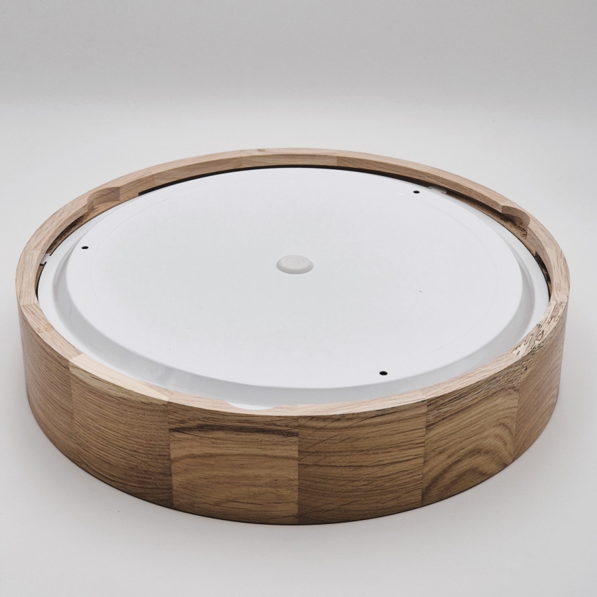 Kupaonska stropna svjetiljka OAK 3xE27/15W/230V, hrast, promjer 37 cm, IP54