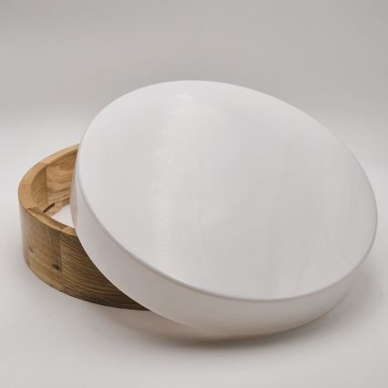 Kupaonska stropna svjetiljka OAK 3xE27/15W/230V, hrast, promjer 37 cm, IP54