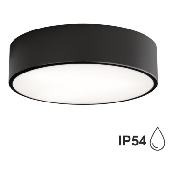 Kupaonska stropna svjetiljka s senzorom CLEO 2xE27/24W/230V Ø 30 cm crna IP54