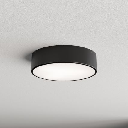 Kupaonska stropna svjetiljka s senzorom CLEO 2xE27/24W/230V Ø 30 cm crna IP54