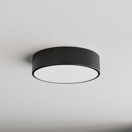 Kupaonska stropna svjetiljka s senzorom CLEO 2xE27/24W/230V Ø 30 cm crna IP54