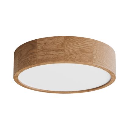 Kupaonska stropna svjetiljka s senzorom CLEO 3xE27/24W/230V Ø 37,5 cm IP54 hrast