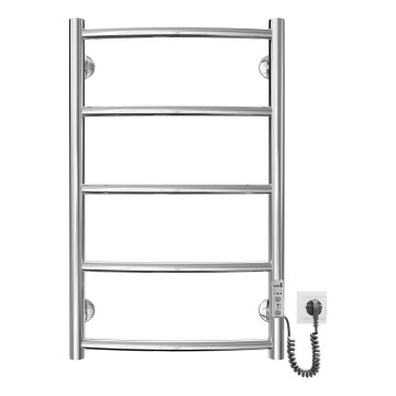 Kupaonski cijevni radijator CLASSIC 60W/230V 66x43 cm nehrđajući/sjajni krom desna