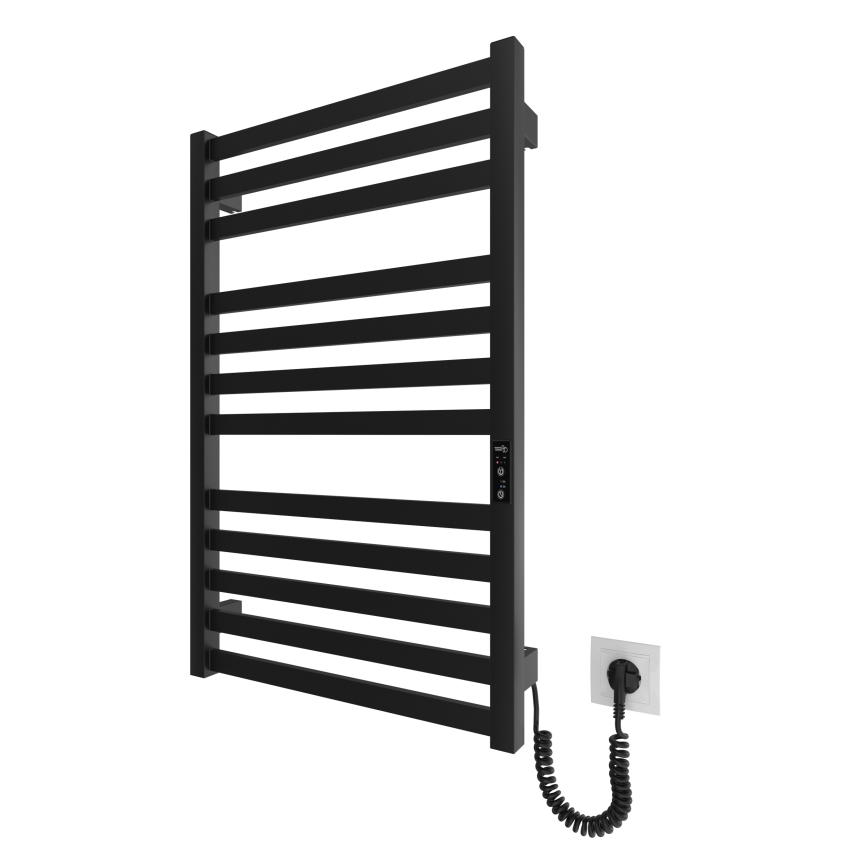 Kupaonski cijevni radijator HF OXFORD 170W/230V 77x53 cm crna