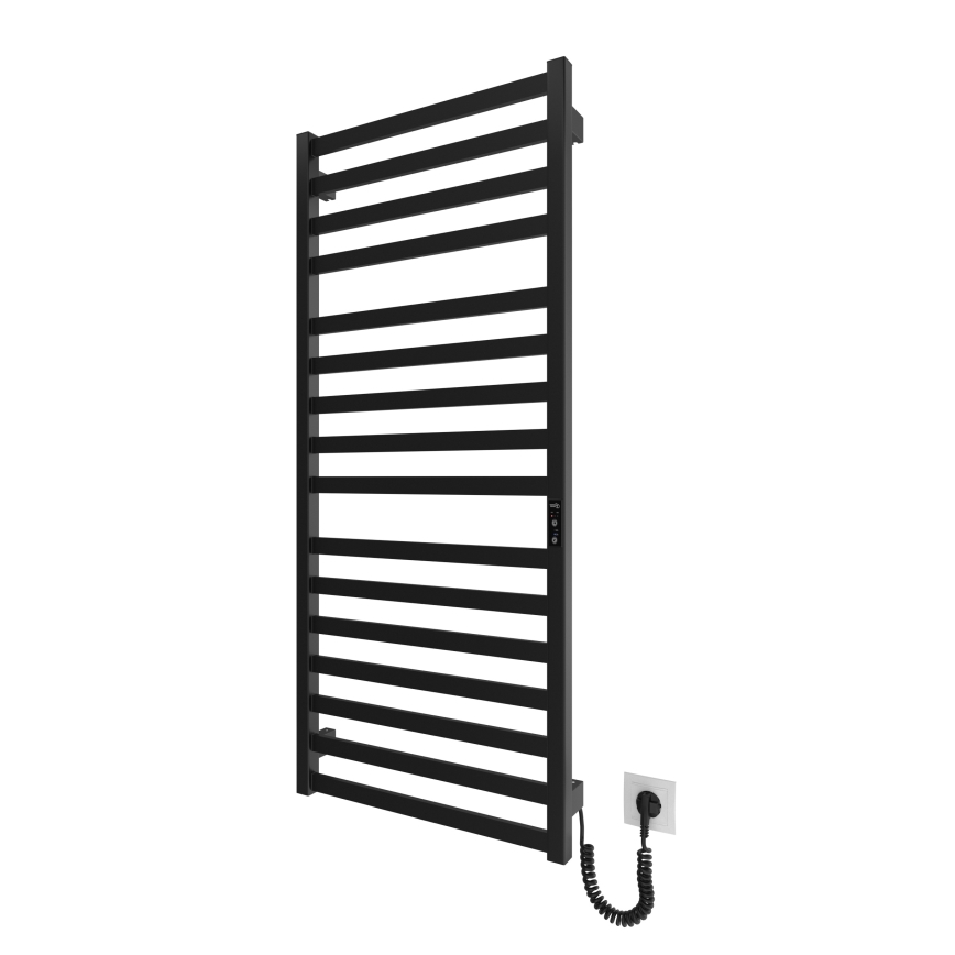 Kupaonski cijevni radijator HF OXFORD 255W/230V 117x53 cm crna