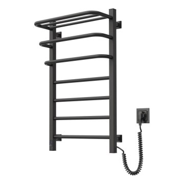Kupaonski električni radijator s termostatom FORTIS 350W/230V 80,6 cm IP44 crna desna uglast
