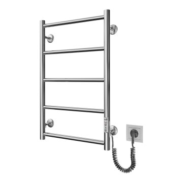 Kupaonski ljestvasti radijator CLASSIC 65W/230V 66x42 cm nehrđajući čelik/sjajni krom desni