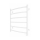 Kupaonski ljestvasti radijator INOX CLASSIC 120W/230V 57x43 cm nehrđajući čelik/bijela