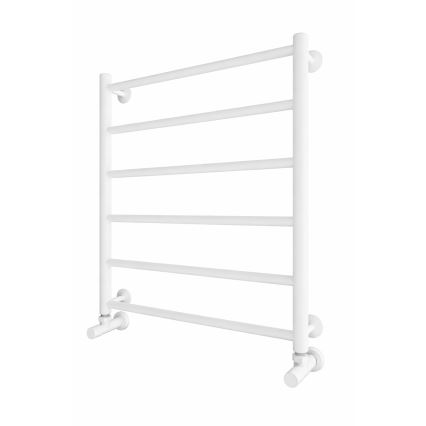 Kupaonski ljestvasti radijator INOX FLAT 122W/230V 57x43 cm nehrđajući čelik/bijela