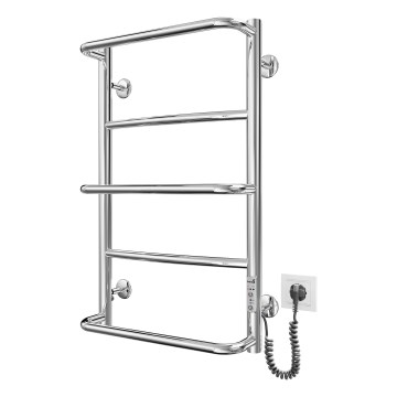 Kupaonski ljestvasti radijator LUX 65W/230V 65x43 cm nehrđajući čelik/sjajni krom desni