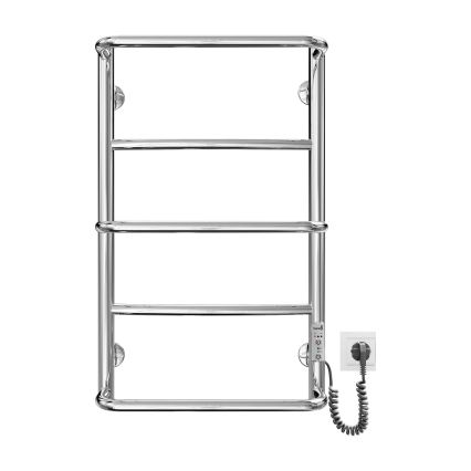 Kupaonski ljestvasti radijator LUX 65W/230V 65x43 cm nehrđajući čelik/sjajni krom desni