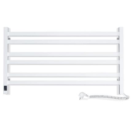 Kupaonski ljestvasti radijator s termostatom AVANGARD 316W/230V 50,6 cm IP44 bijeli desni kvadratnog oblika