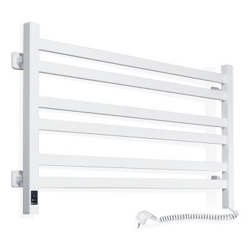 Kupaonski ljestvasti radijator s termostatom AVANGARD 316W/230V 50,6 cm IP44 bijeli desni kvadratnog oblika