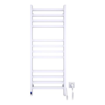Kupaonski ljestvasti radijator s termostatom AVANGARD, 459 W / 230 V, 120,6 cm, IP44, bijeli, desni, kvadratni