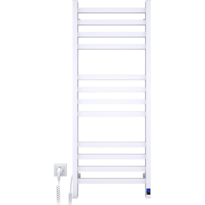 Kupaonski ljestvasti radijator s termostatom AVANGARD 459W/230V 120,6 cm IP44 bijeli lijevi kvadratni