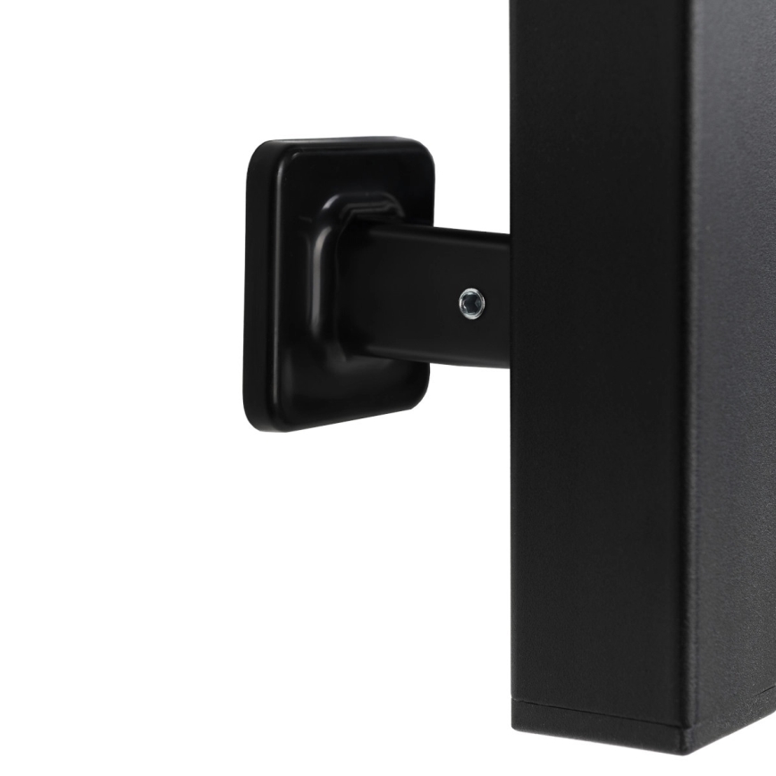 Kupaonski ljestvasti radijator s termostatom LARGO 256W 120x50 cm, crni, desni