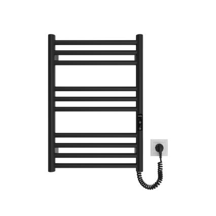 Kupaonski ljestvičasti radijator HF GREENWICH 100W/230V 57x43 cm crni desni okrugli