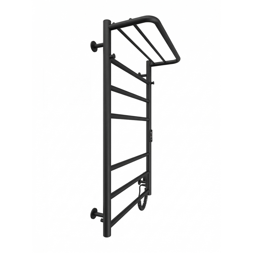 Kupaonski ljestvičasti radijator HOME 95W/230V 77x53 cm nehrđajući čelik/crna desna