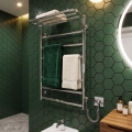 Kupaonski ljestvičasti radijator HOME 95W/230V 77x53 cm nehrđajući čelik/krom desni