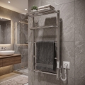 Kupaonski ljestvičasti radijator HOTEL 75W/230V 66x42 cm inox/krom desni