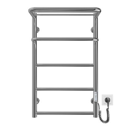 Kupaonski ljestvičasti radijator HOTEL 75W/230V 66x42 cm inox/krom desni