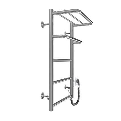 Kupaonski ljestvičasti radijator HOTEL 75W/230V 66x42 cm inox/krom desni