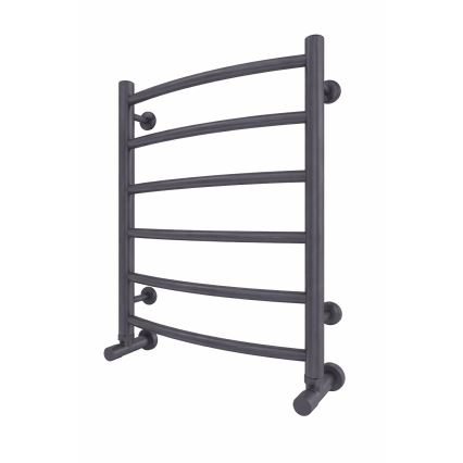 Kupaonski ljestvičasti radijator INOX CLASSIC 120W/230V 57x43 cm nehrđajući čelik/antracit