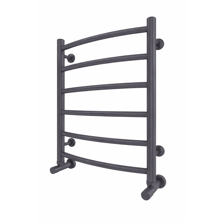 Kupaonski ljestvičasti radijator INOX CLASSIC 120W/230V 57x43 cm nehrđajući čelik/antracit