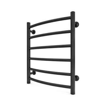 Kupaonski ljestvičasti radijator INOX CLASSIC 120W/230V 57x43 cm nehrđajući čelik/crna