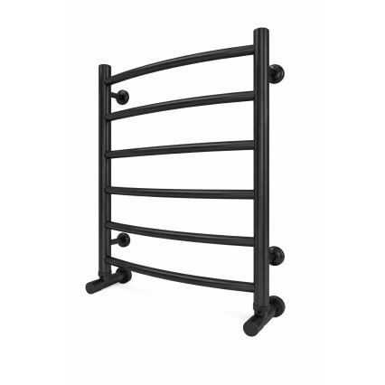 Kupaonski ljestvičasti radijator INOX CLASSIC 120W/230V 57x43 cm nehrđajući čelik/crna