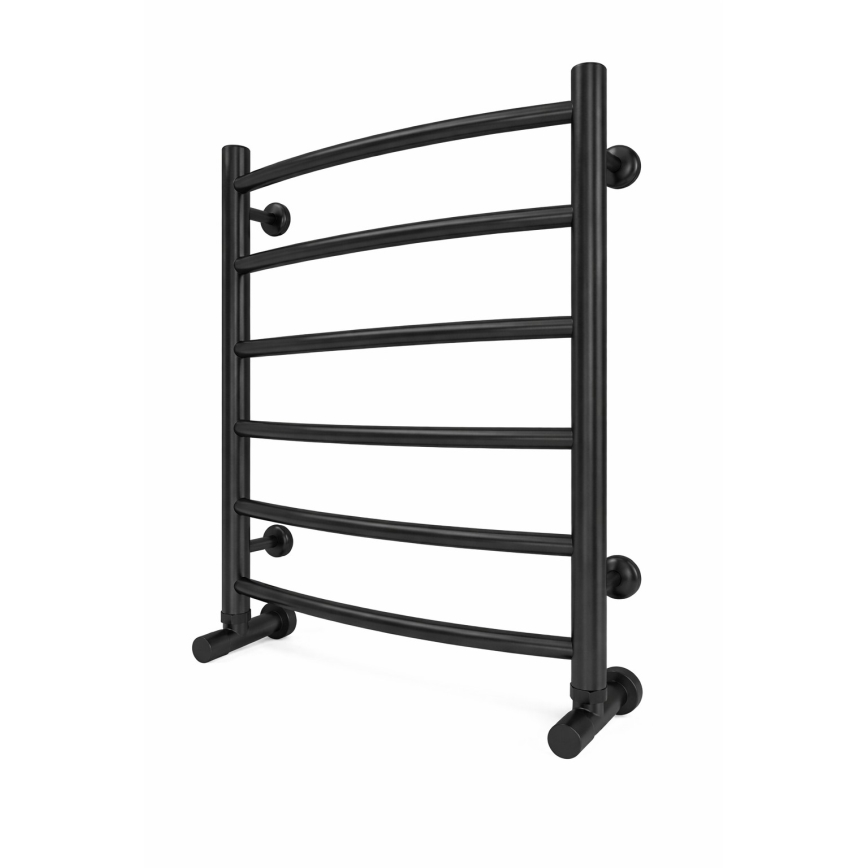 Kupaonski ljestvičasti radijator INOX CLASSIC 120W/230V 57x43 cm nehrđajući čelik/crna