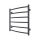 Kupaonski ljestvičasti radijator INOX CLASSIC 122W/230V 57x53 cm nehrđajući čelik/antracit