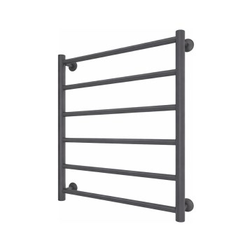 Kupaonski ljestvičasti radijator INOX FLAT 122W/230V 57x43 cm nehrđajući čelik/antracit