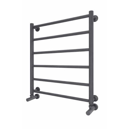 Kupaonski ljestvičasti radijator INOX FLAT 122W/230V 57x43 cm nehrđajući čelik/antracit