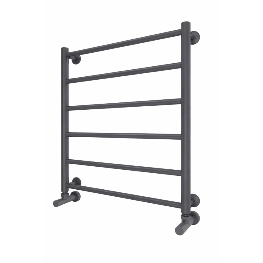 Kupaonski ljestvičasti radijator INOX FLAT 122W/230V 57x43 cm nehrđajući čelik/antracit